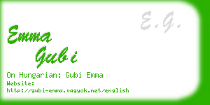 emma gubi business card